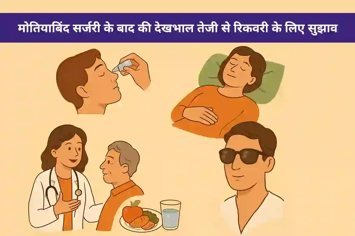 मोतियाबिंद सर्जरी के बाद की देखभाल तेजी से रिकवरी के लिए सुझाव